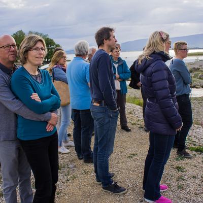 Die Fischtreppen finden interessierte Beobachter